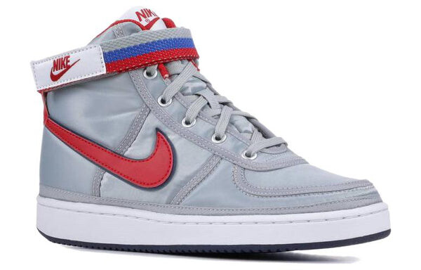 Кроссовки вандал высокие supreme Nike, серебряный — фото 2