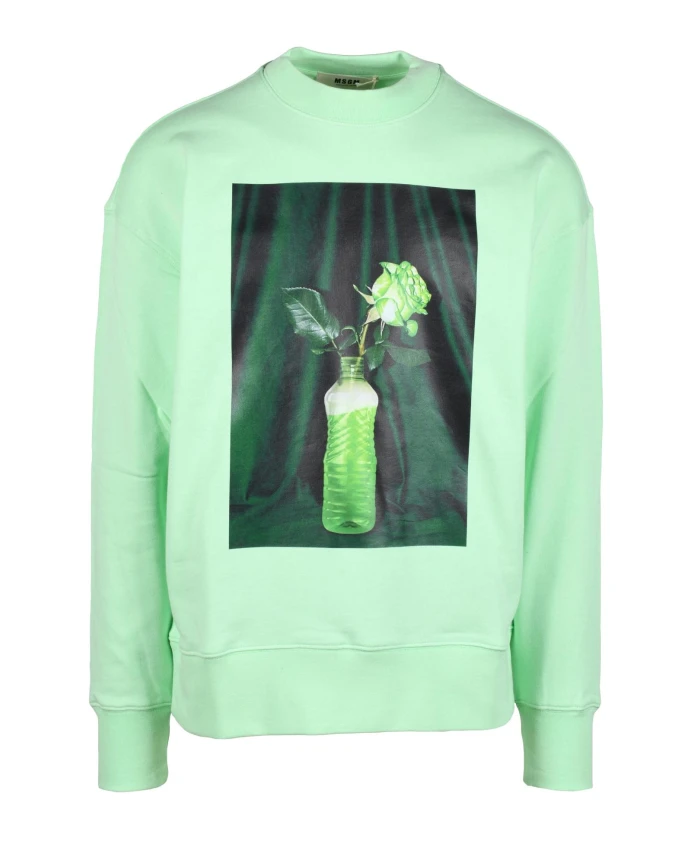 

Хлопковый свитер Msgm, зеленый