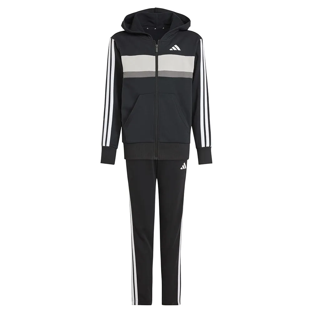 Спортивный костюм adidas Seasonal Essentials Tiberio 3 Stripes Fleece, черный — фото 3