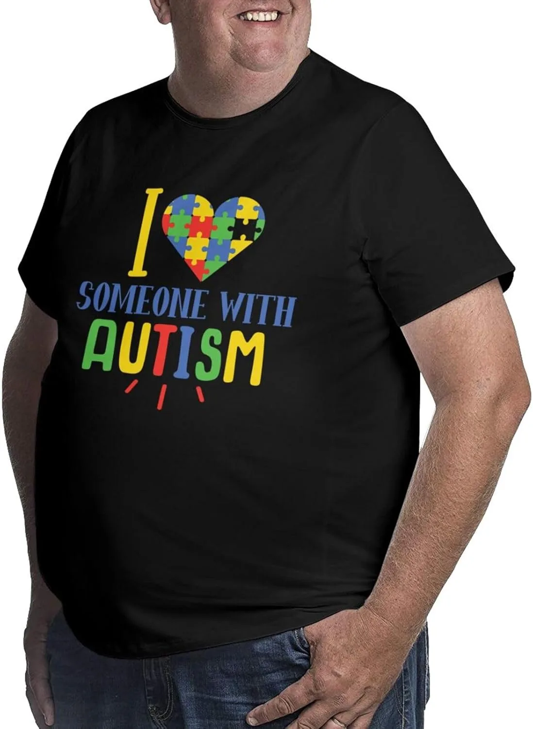 Футболка Love Someone with Autism, летняя, с коротким рукавом — фото 2