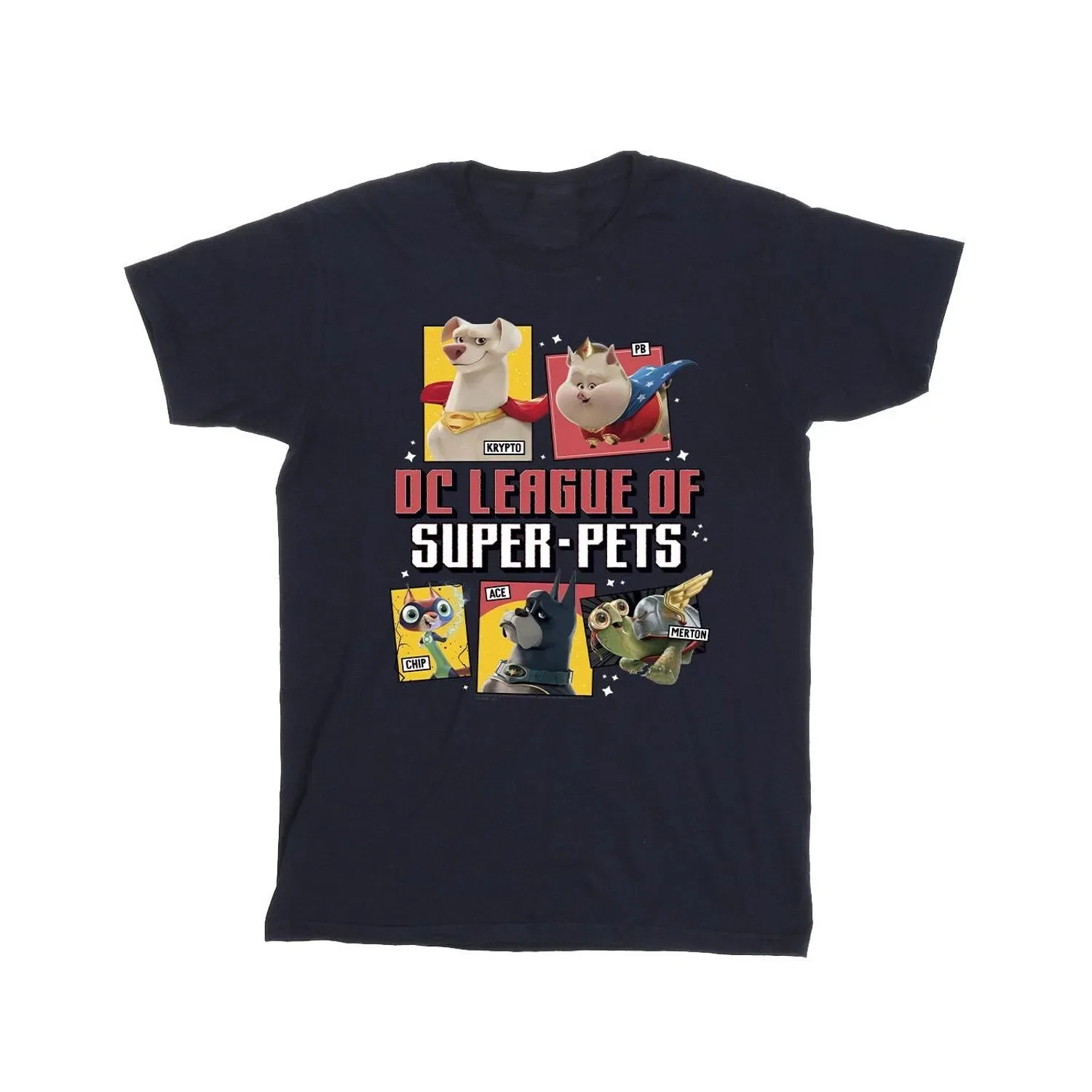 Футболка с принтом DC League Of Super-Pets Dc Comics, темно-синий — фото 2