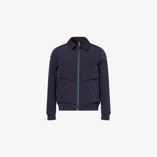 

Куртка из смесовых материалов в полоску с молнией Ps By Paul Smith, синий