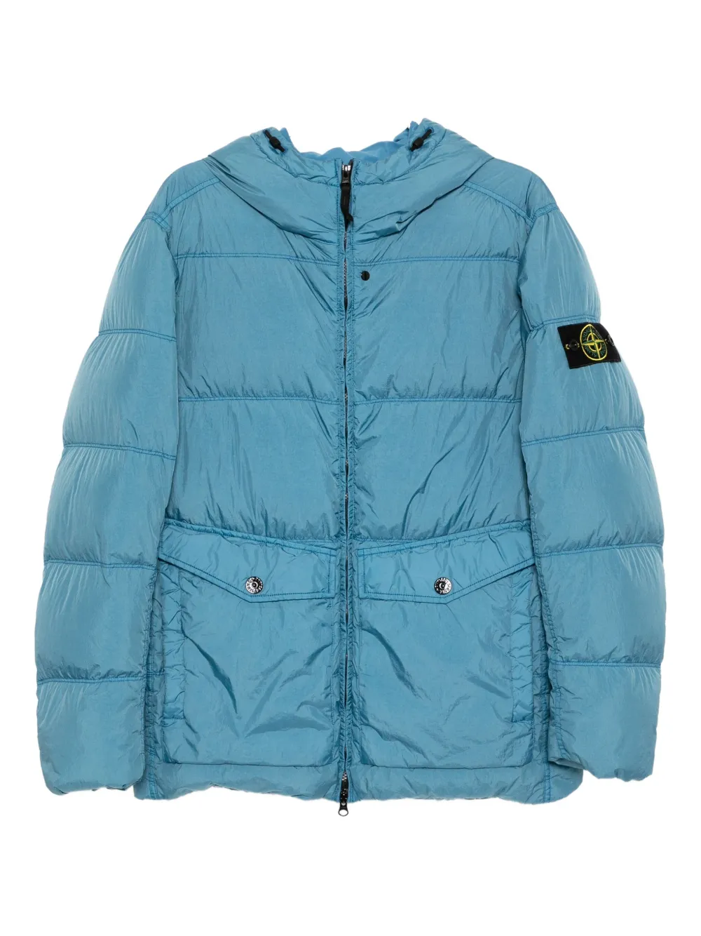 

Стеганая куртка с эффектом смятой ткани Stone Island, синий