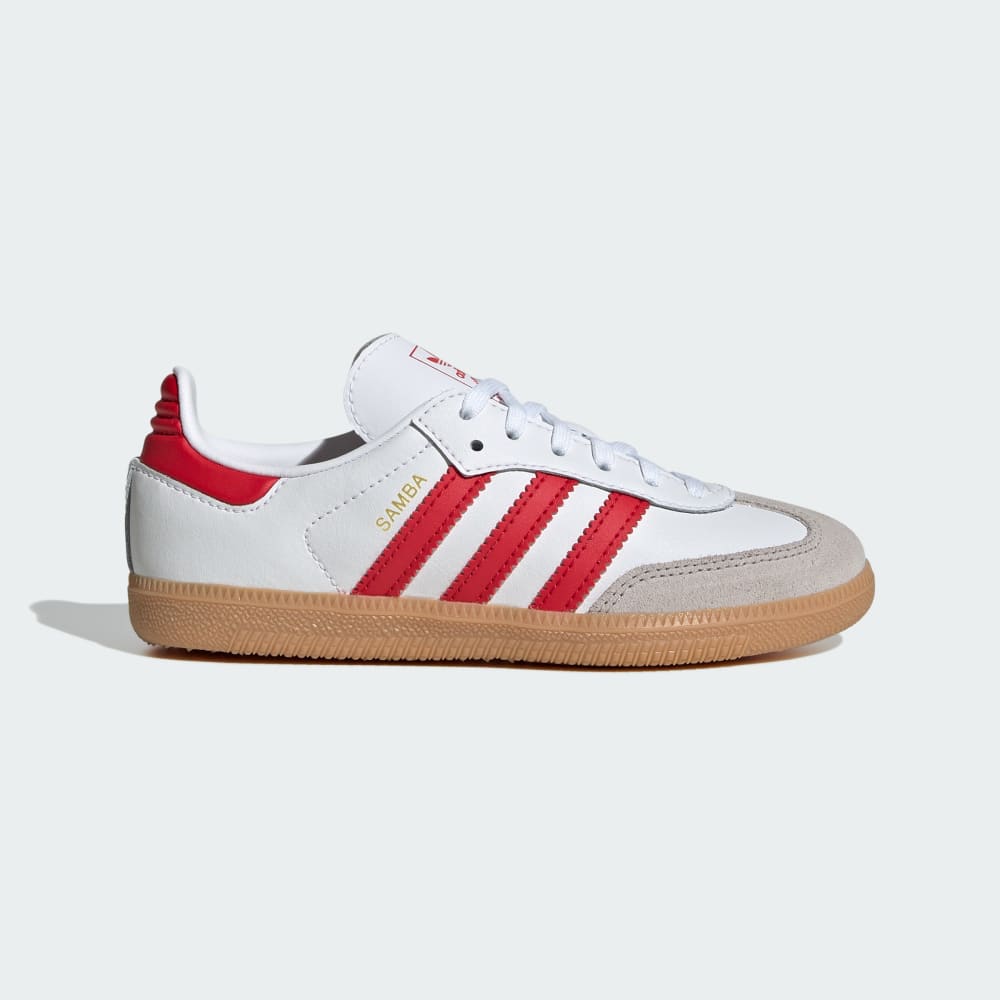 

Кроссовки Adidas Samba OG Shoes Kids, цвет Cloud White/Better Scarlet/Gum