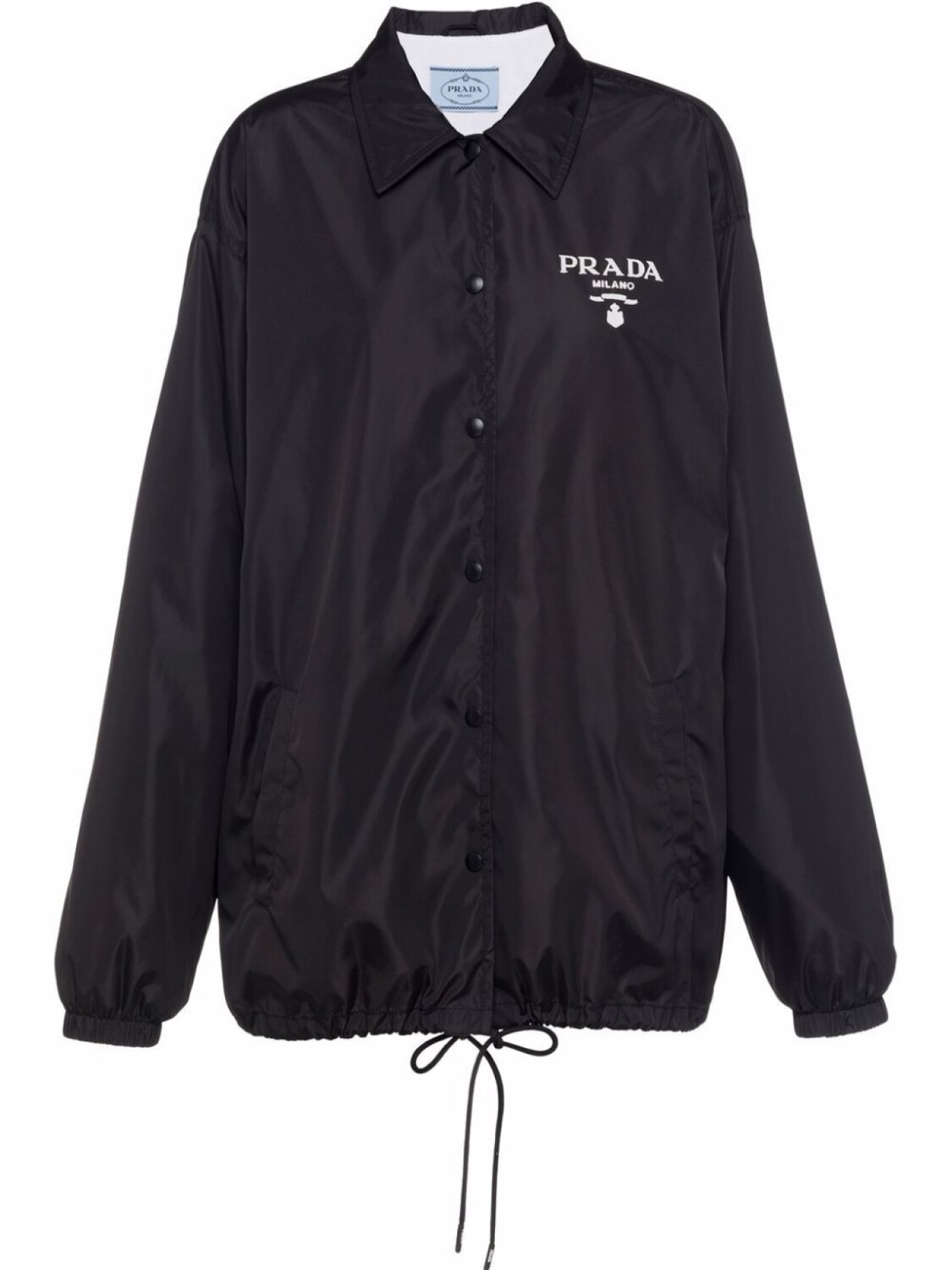 

Prada куртка Re-Nylon с логотипом, черный