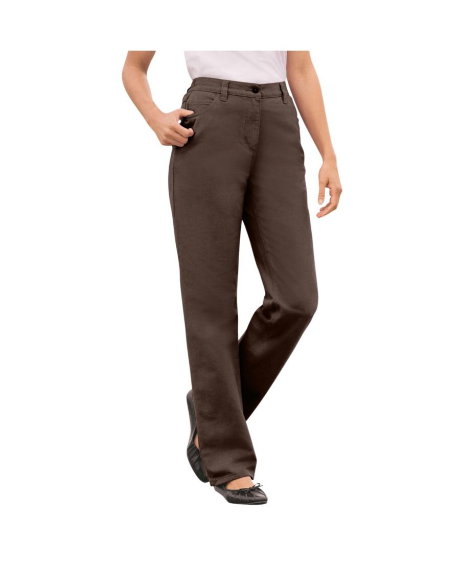 

Женские джинсы Within Tall Perfect из хлопка с эластичной задней частью Woman Within, Chocolate