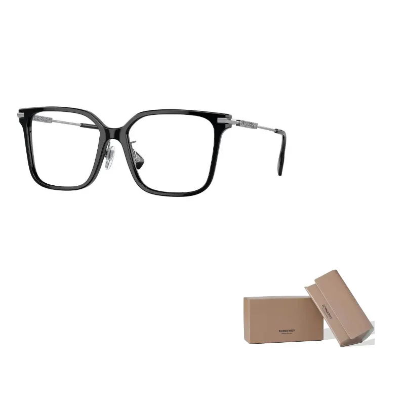 

Burberry Пластиковая оправа квадратной формы для очков женская, 3001-Black Silver