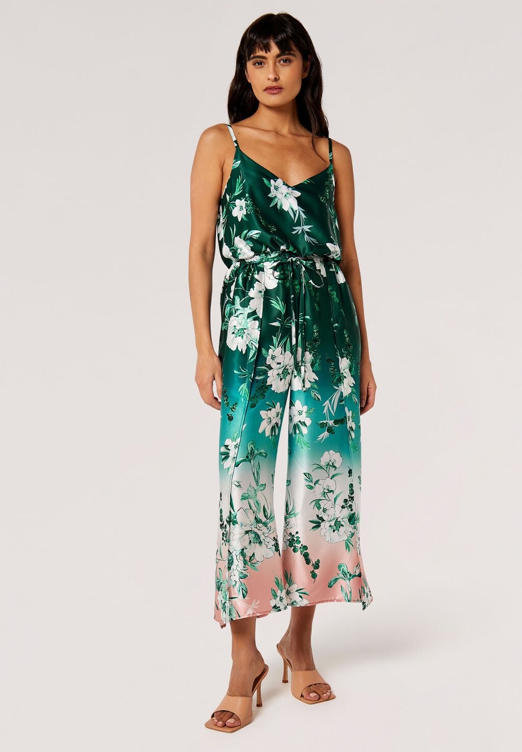 

Комбинезон FLORAL SPLIT LEG Apricot, цвет green