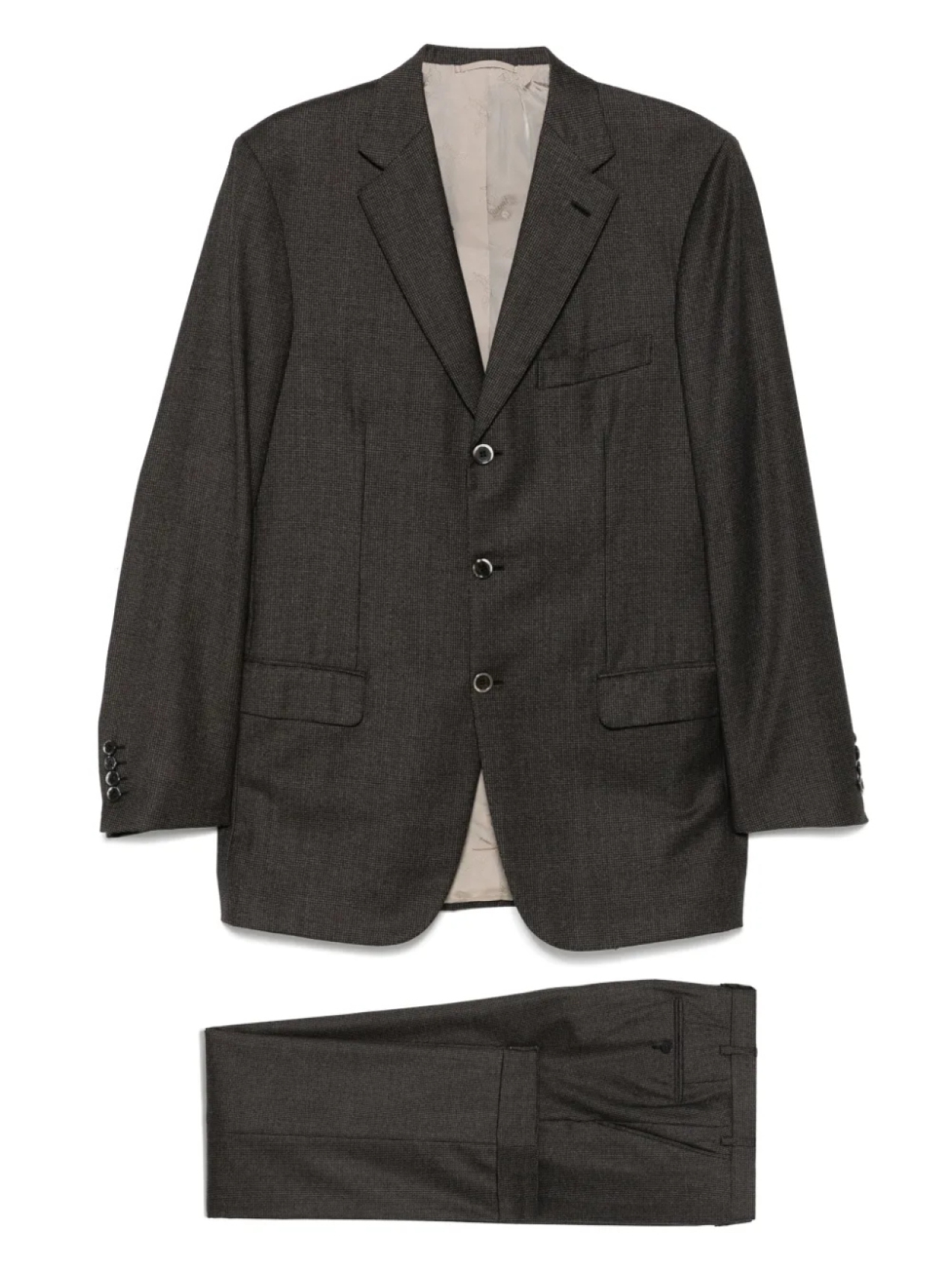 

Brioni костюм в ломаную клетку, коричневый