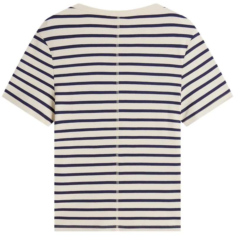 Футболка мужская Crew Neck Moderate Tommy Hilfiger, темно- синий белый stripes 0fc — фото 3