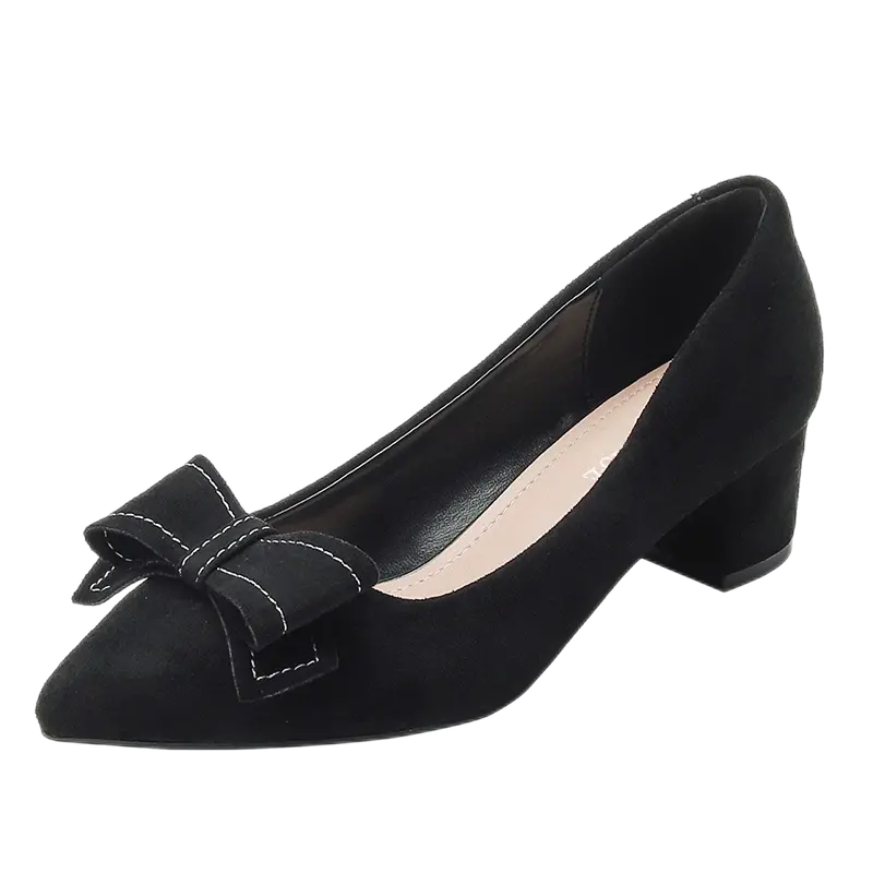 Туфли женские на высоком каблуке Pounise, цвет Black (7cm)