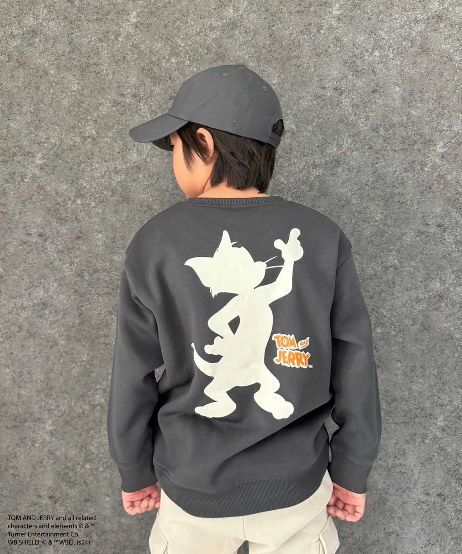 【TOM&JERRY】 Мягкая подкладка из хлопка, не образует катышков, принт на спине, БОЛЬШАЯ толстовка — фото 4