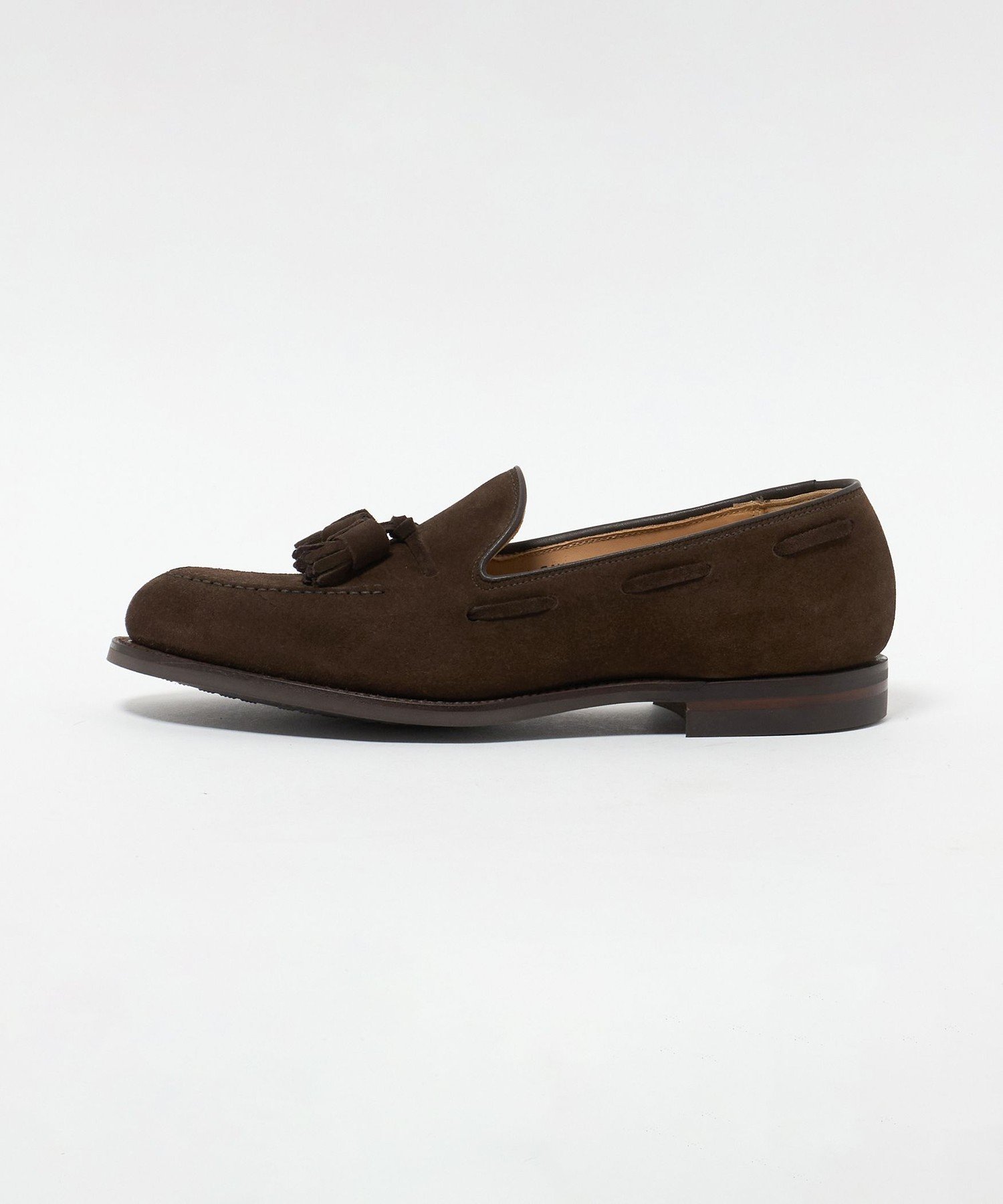 Лоферы CROCKETT & JONES CAVENDISH/замша с кисточками United Arrows, DK.BROWN
