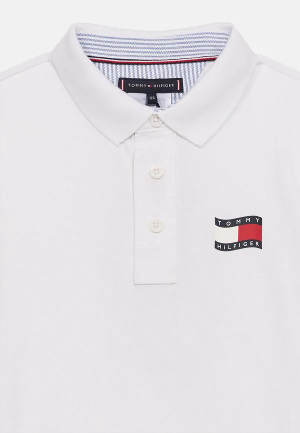 Адаптивная волнистая рубашка поло с флагом итаки в полоску Tommy Hilfiger, White — фото 4