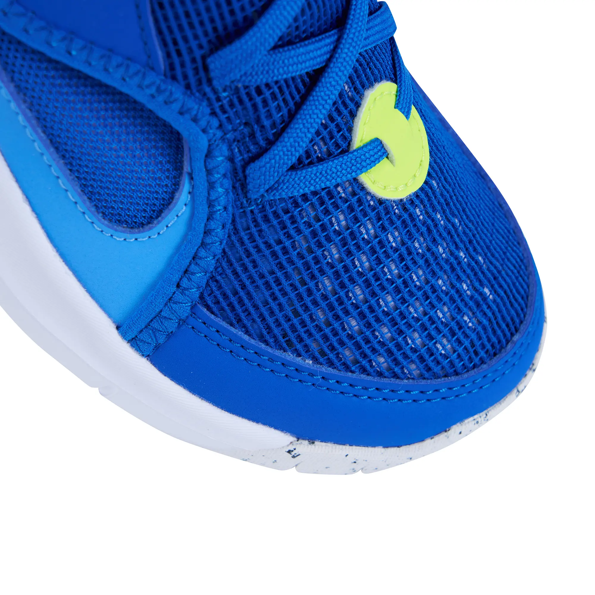 Детские дышащие кроссовки для физической активности Playful Summer сине-жёлтые Decathlon — фото 4