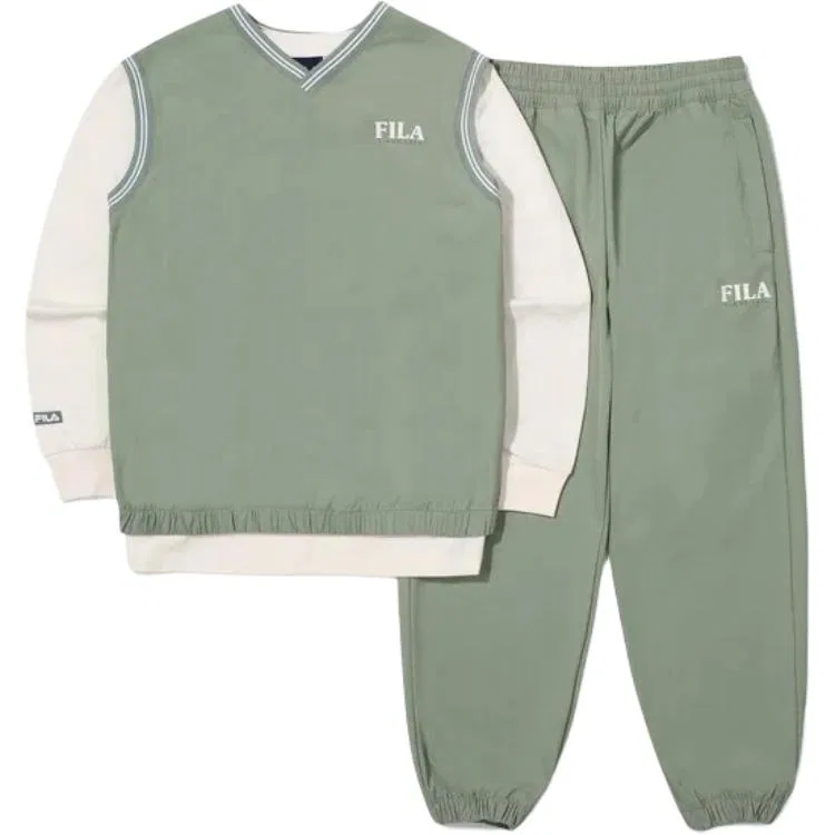 Спортивный костюм 3 предмета FILA KIDS оливково-белый