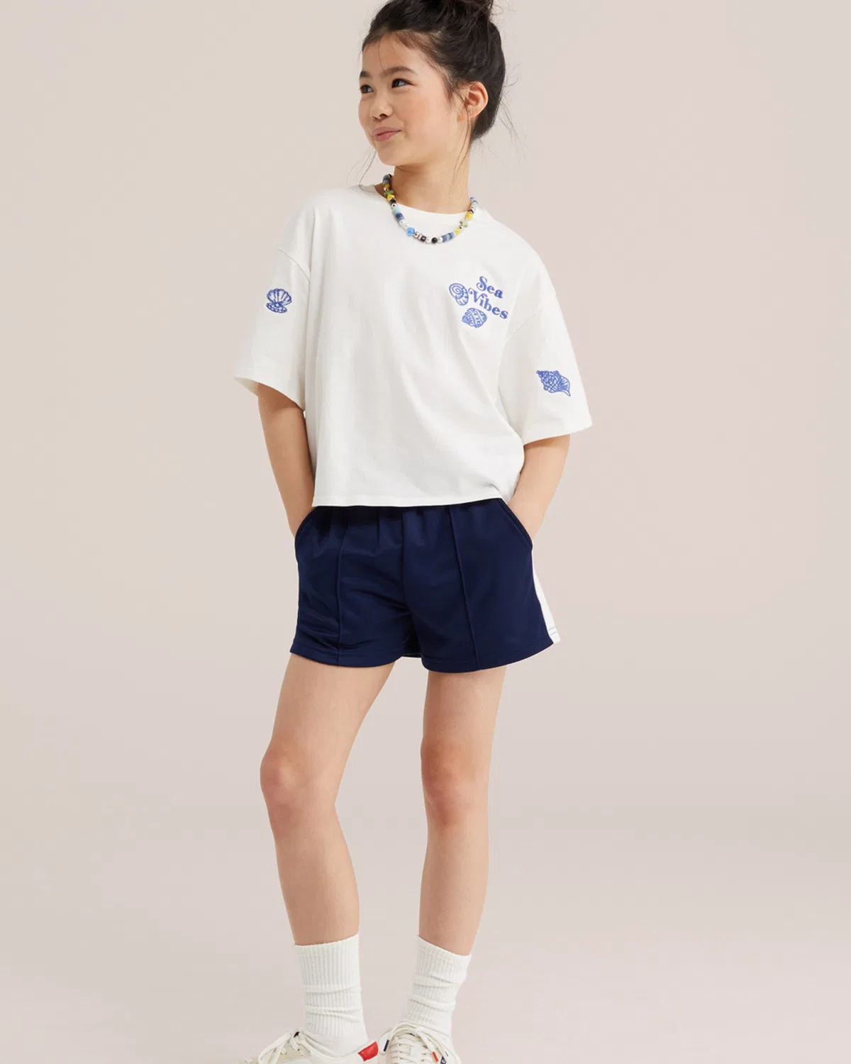 Брюки свободного кроя We Fashion, Dark Blue — фото 4