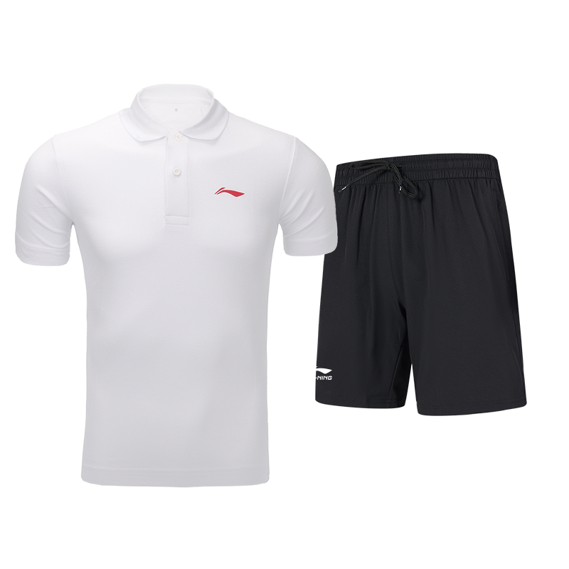 

Li-Ning Casual Sportswear Unisex, set (белый top+черный shorts)