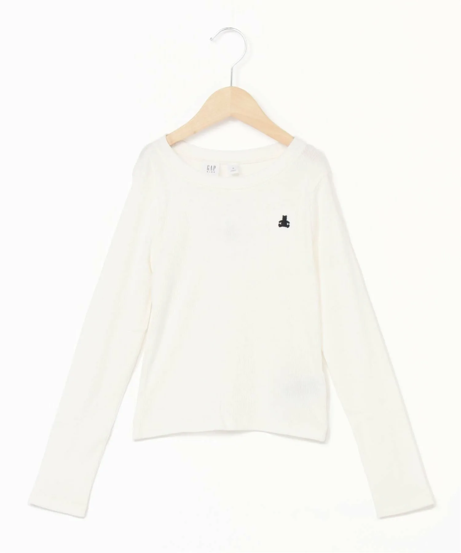 (K) Ребристая футболка с круглым вырезом (детская) GAP, NEW_OFF_WHITE — фото 4