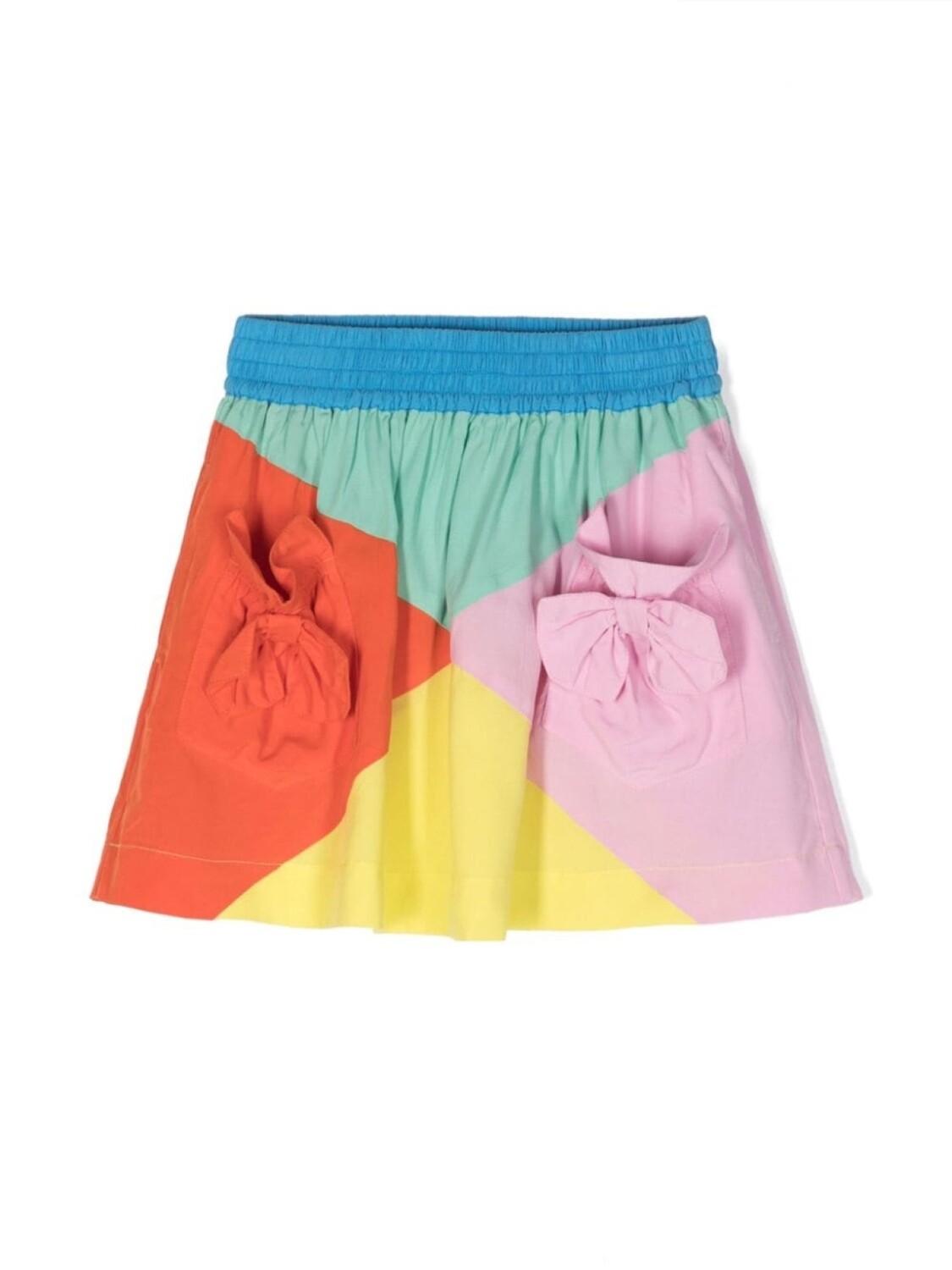 

Stella McCartney Kids юбка в стиле колор-блок с бантом, синий