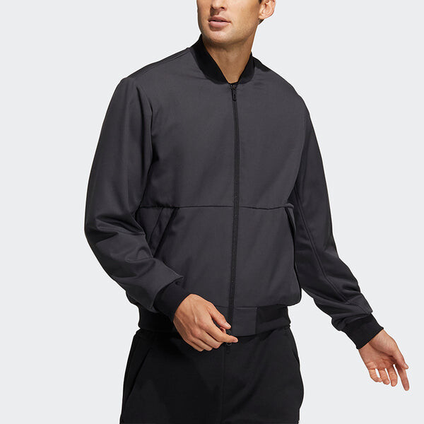 Куртка adidas Fi Jkt Wv Bomb Logo Printing Fleece Lined Stay Warm Sports Jacket Black, черный — фото 3