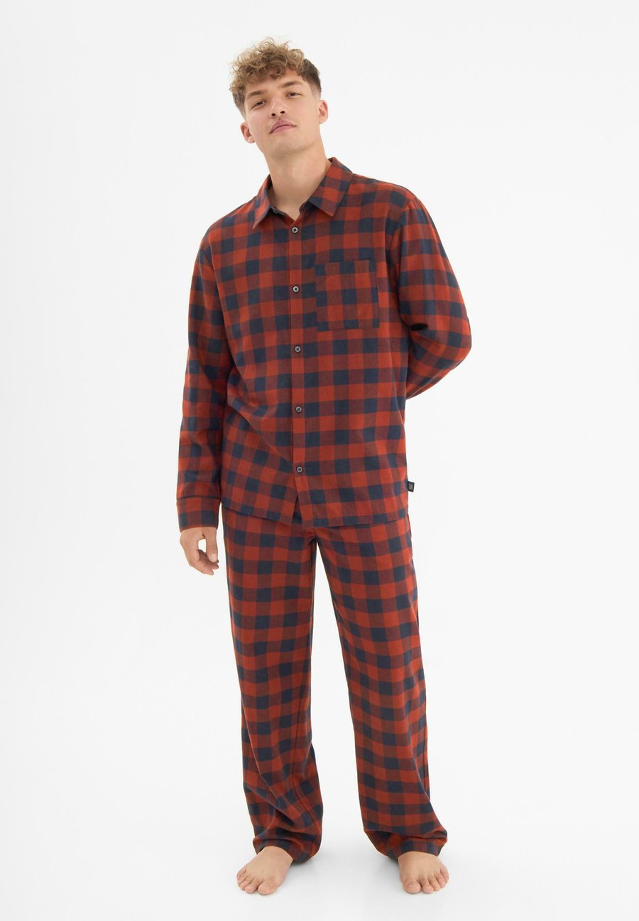 

Пижамный комплект Chelsea Peers CHECK CLASSIC SET, Orange/Blue/Orange