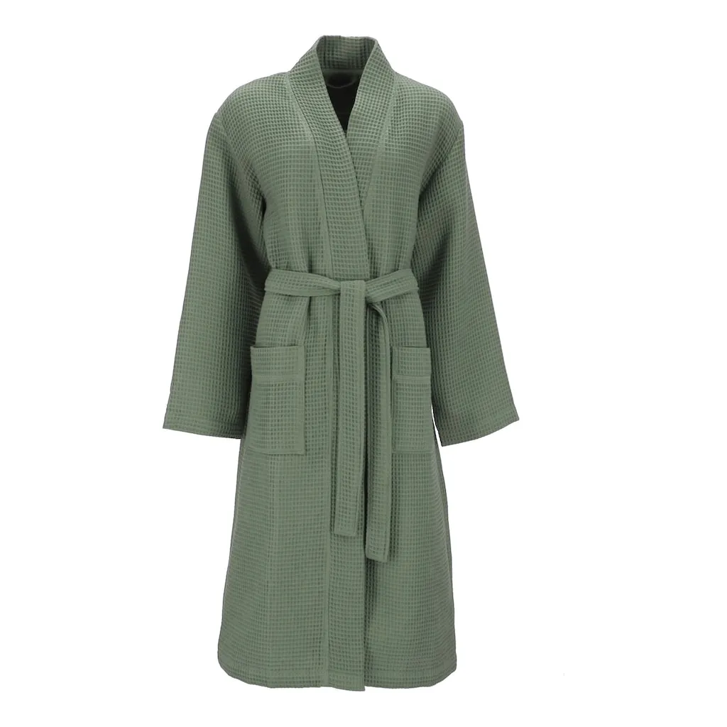 

Халат Siam, идеально подходит для сауны и спа, гостиничный халат, утренний халат, 1 шт., вафельный пике Vossen, Detox green