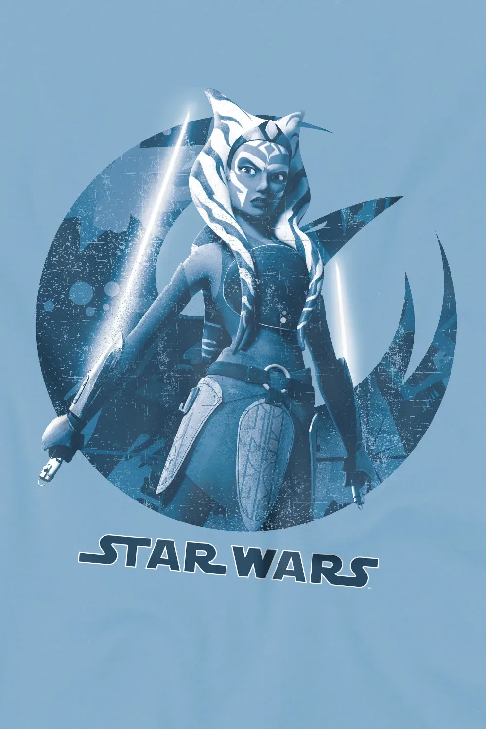 Детская футболка с Асокой Star Wars, светло-голубой — фото 2