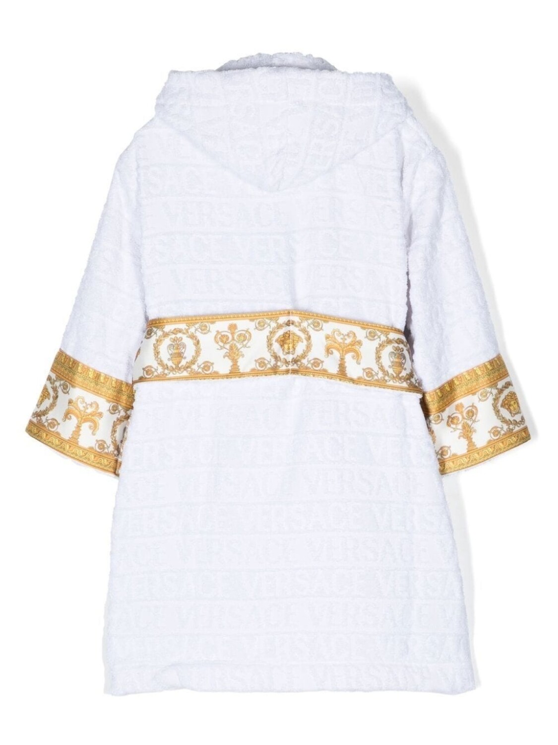

Versace Kids халат I Love Baroque с капюшоном, белый