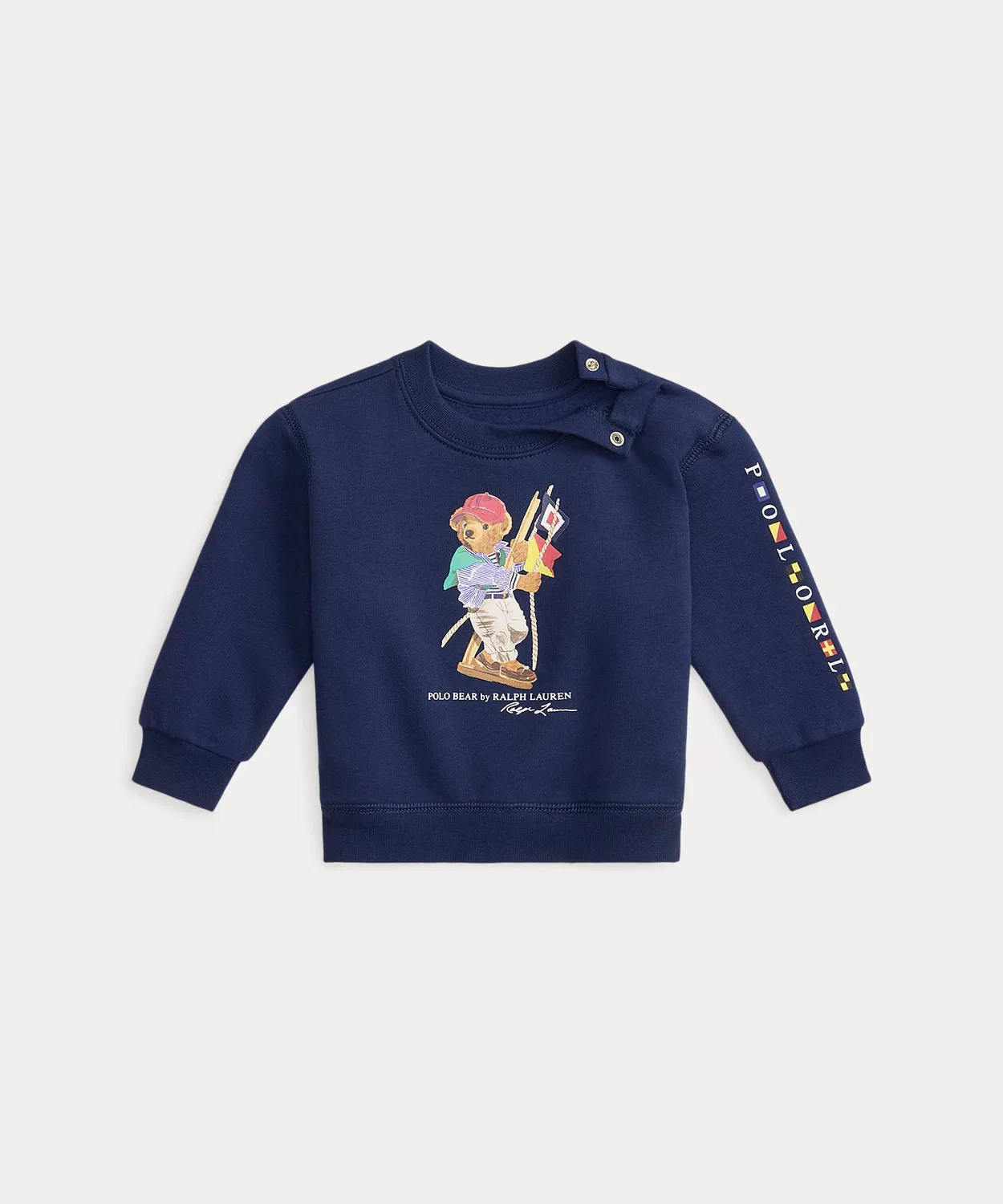Флисовая толстовка Polo Bear Ralph Lauren, хлопок-полиэстер, тёмно-синий