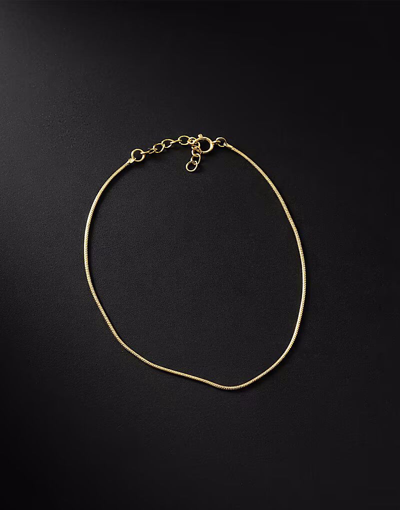 

Браслет-змейка из стерлингового серебра в золоте Asos Design