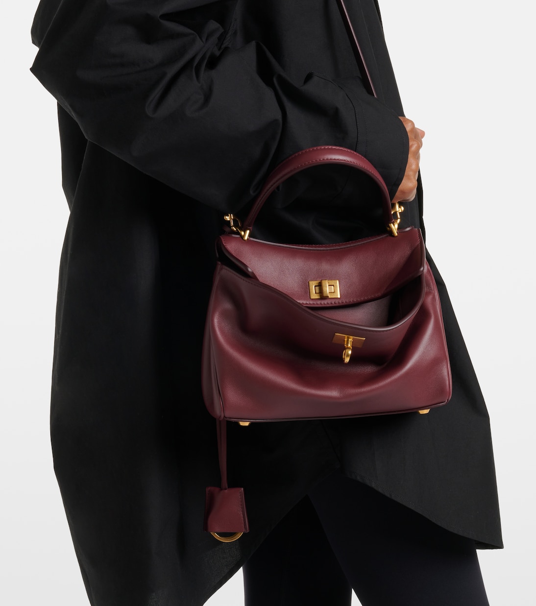 Кожаная мини-сумка Rodeo Balenciaga, Dark Burgundy — фото 2