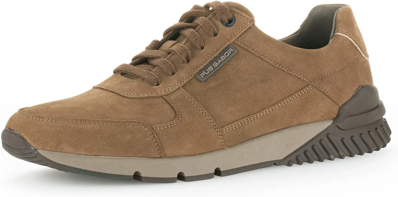 Мужские низкие кроссовки Pius Gabor, низкие туфли, сменная стелька, подошва Superflex, Brown Earth