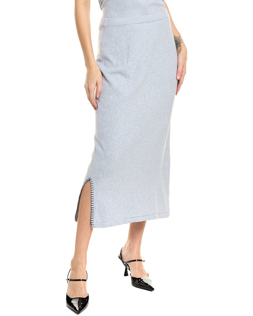 

Юбка миди Vince Camuto с узором Whipstitch, серый
