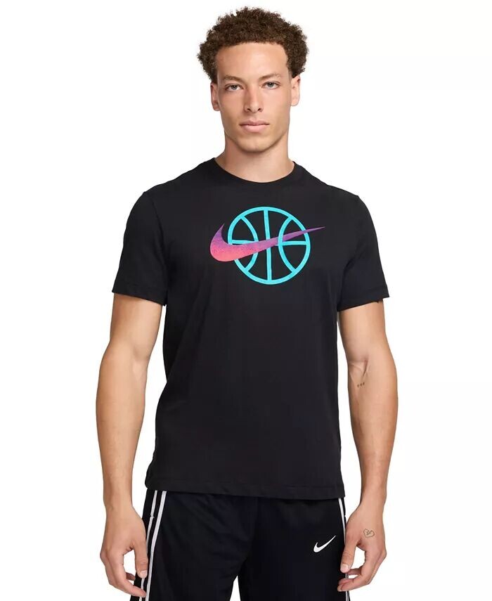 

Мужская баскетбольная футболка с рисунком Dri-FIT Nike, черный