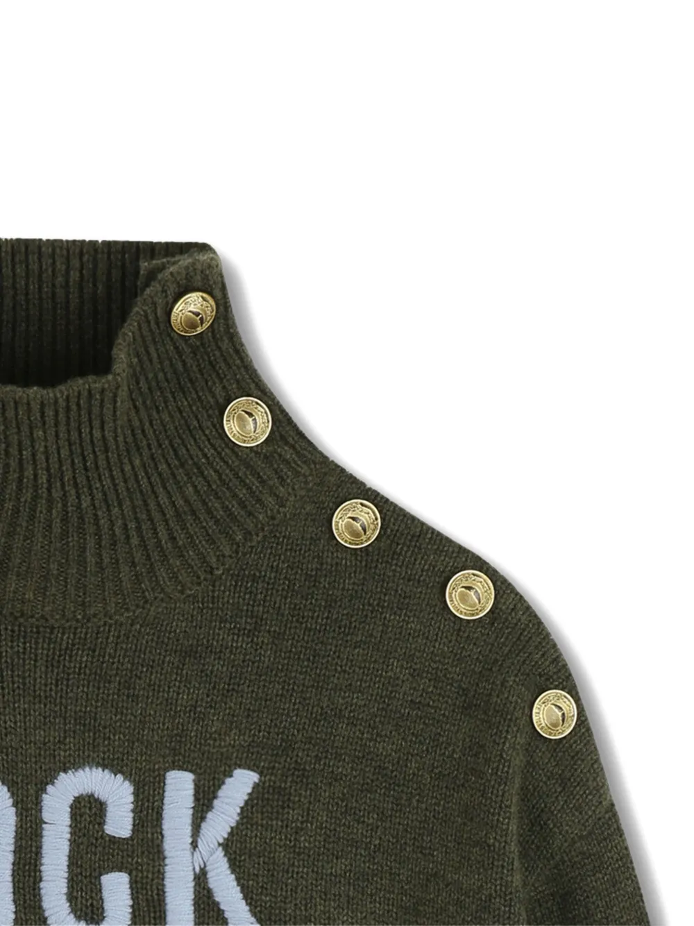 Свитер с высоким воротником Zadig & Voltaire Kids, зеленый — фото 3