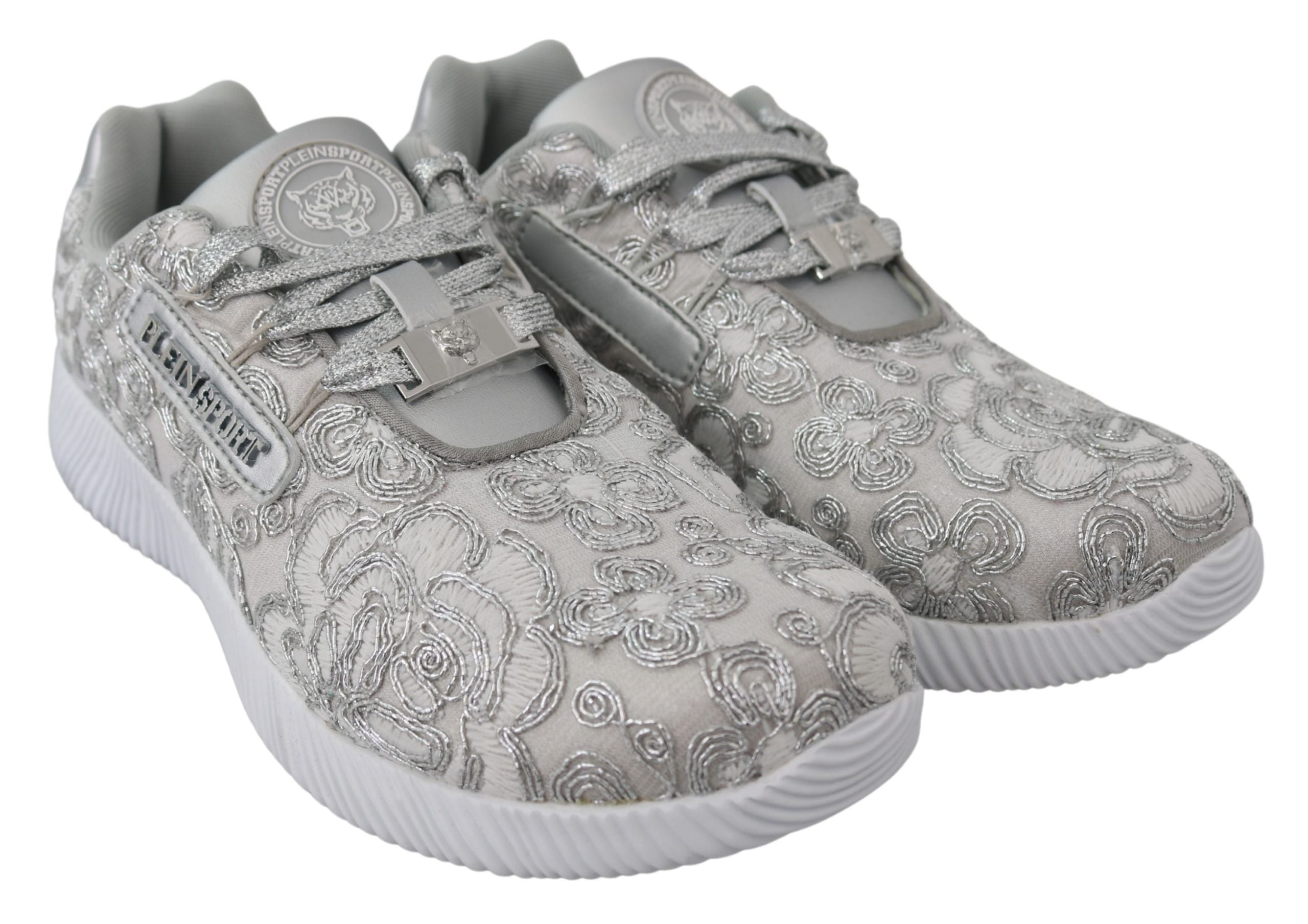 Кроссовки женские Plein Sport Gleam Runner Joice, серебряный