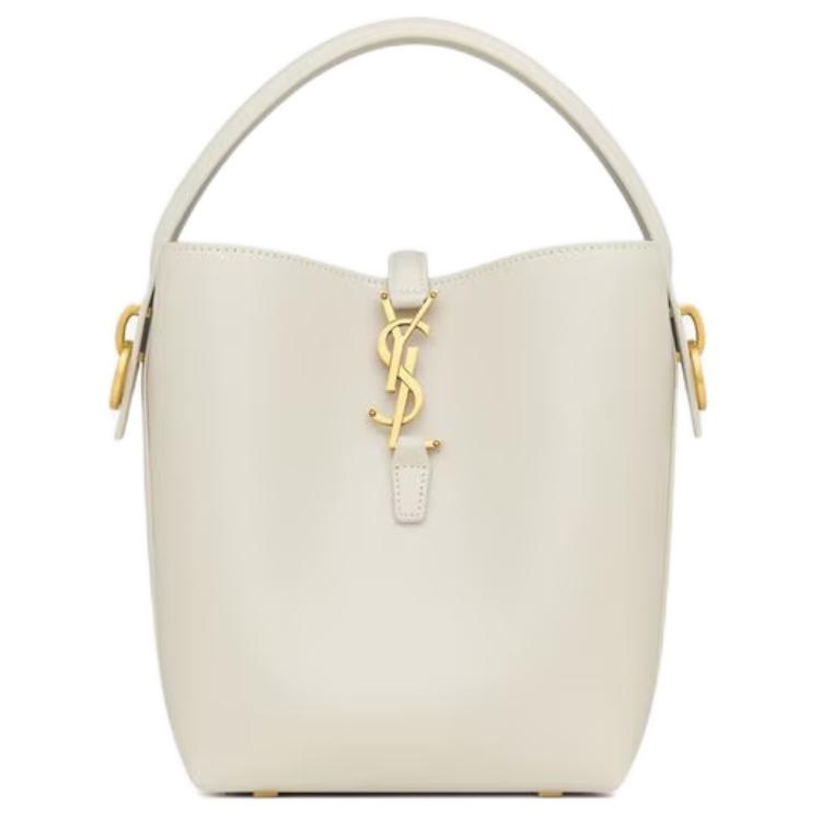 

SAINT LAURENT Сумка через плечо из коровьей кожи маленькая женская white