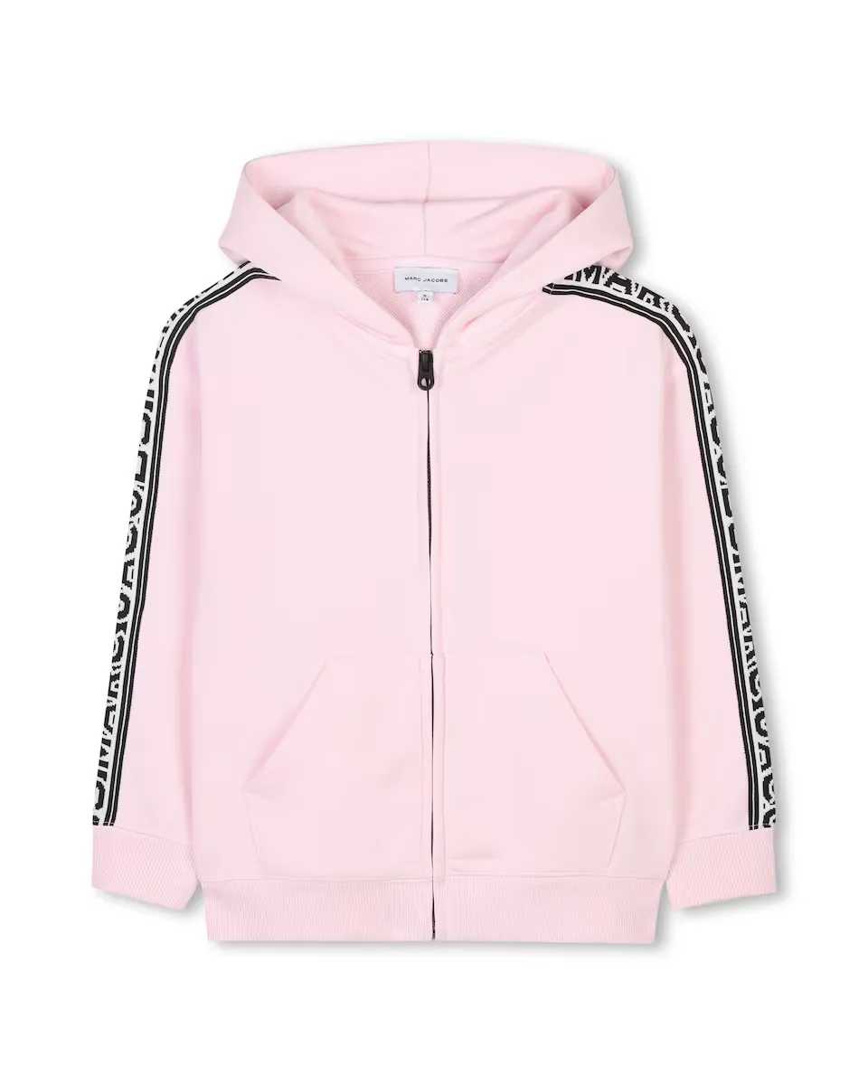 

Детская толстовка с капюшоном и молнией Marc Jacobs, цвет Rosa