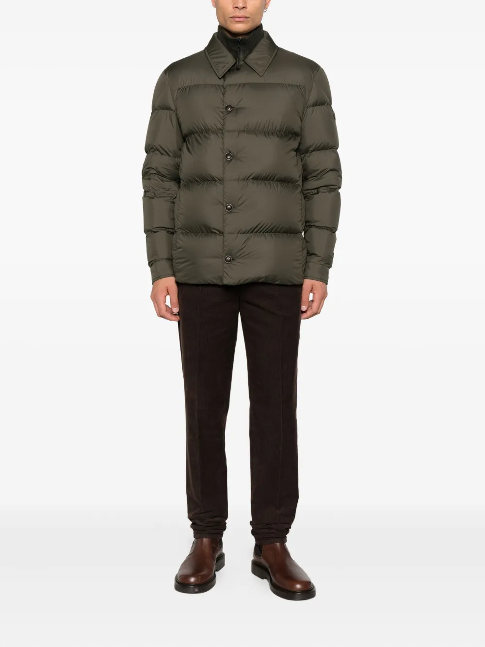 Многослойная стёганая куртка Moncler, коричневый — фото 2