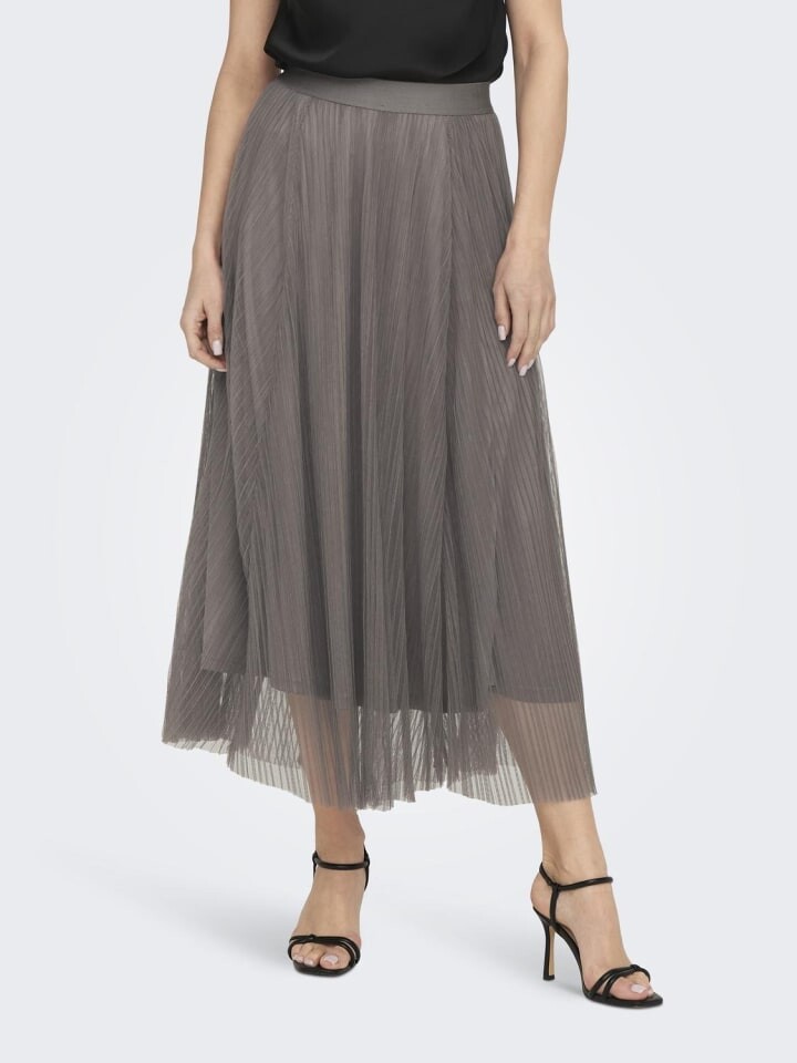 

Юбка ONLY Feiner Maxi Elastische Taille und Plissee Design, коричневый