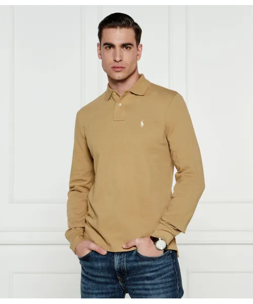 

Футболка поло Slim fit Polo Ralph Lauren, бежевый