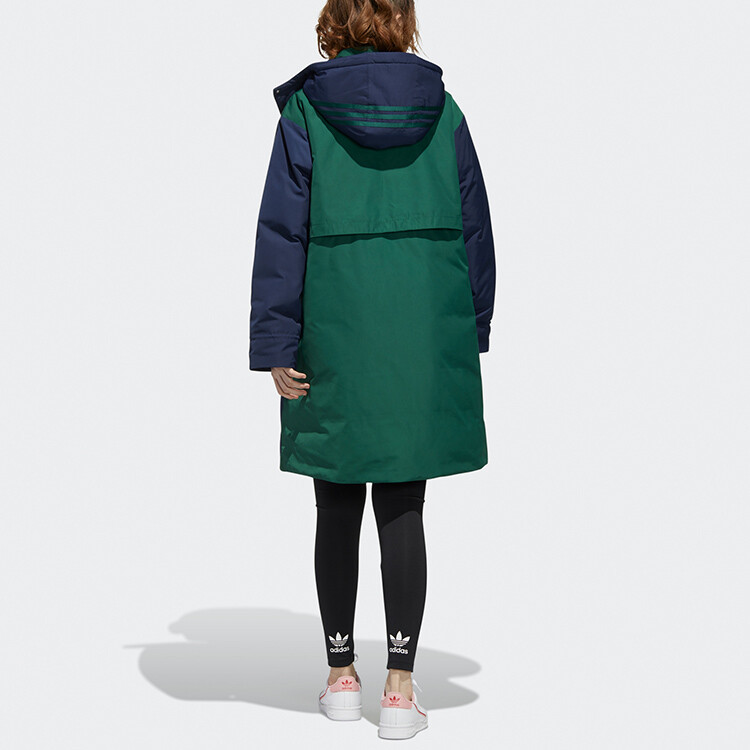 Пуховик женский студенческий темно-синий Adidas Originals — фото 4