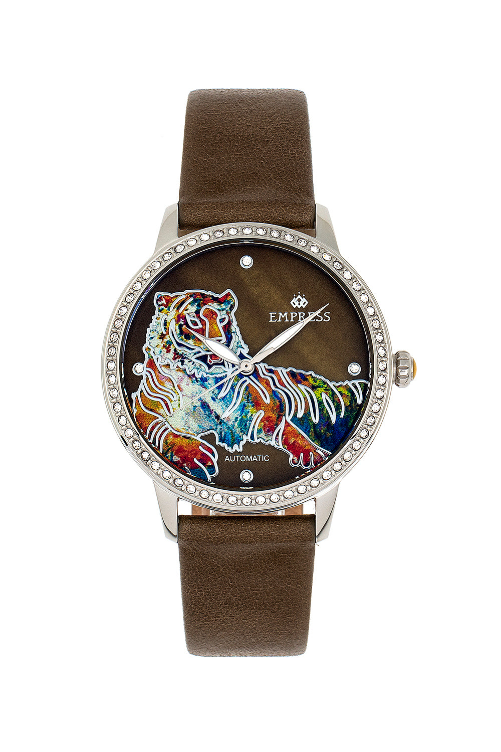 

Часы Diana Automatic с гравировкой MOP и кожаным ремешком Empress, оливковый