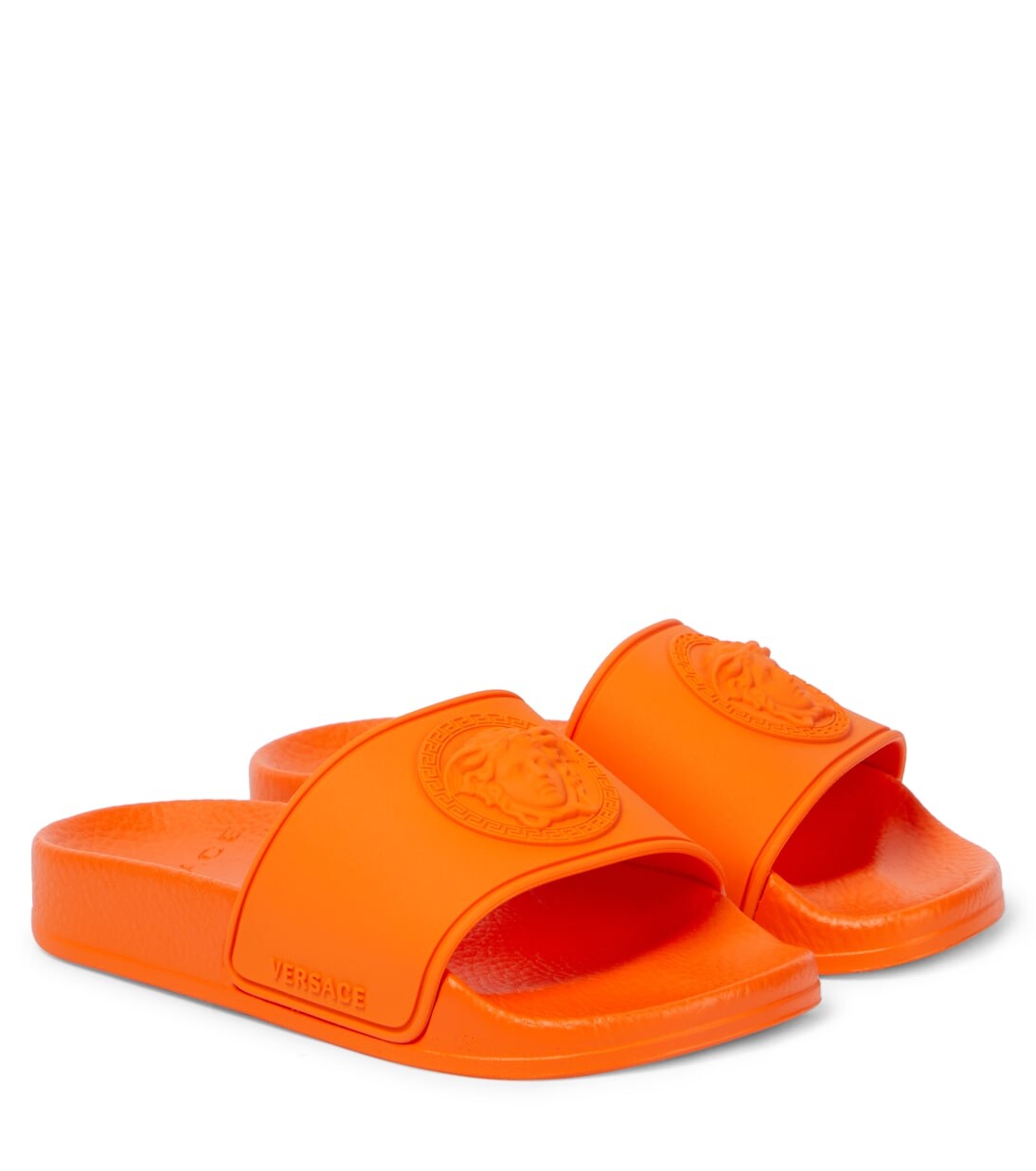 

Резиновые шлепанцы с декором medusa Versace Kids, апельсин