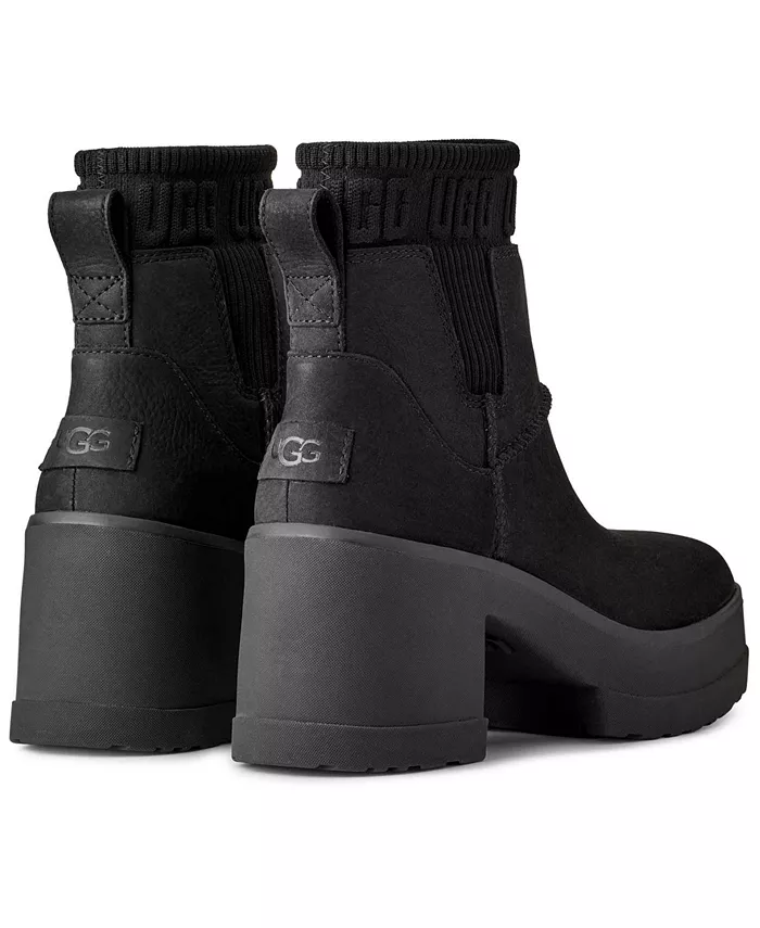 Женские ботинки Chelsea Moxy на квадратном каблуке Ugg, черный — фото 3
