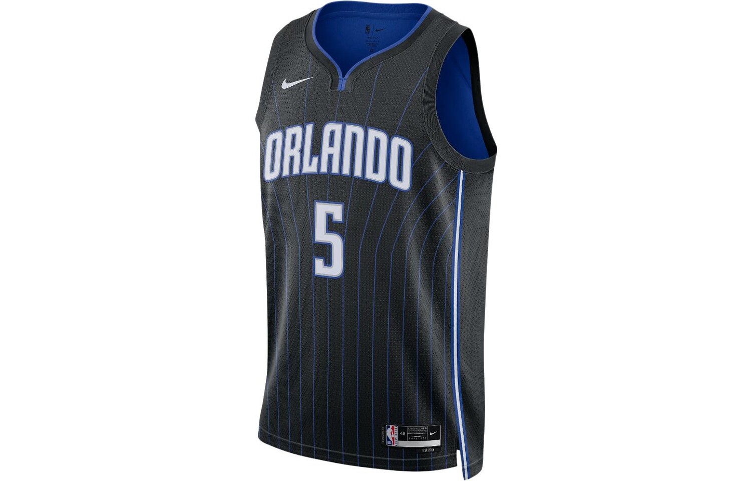 

Баскетбольная майка X NBA унисекс синяя с черными надписями Nike, синий