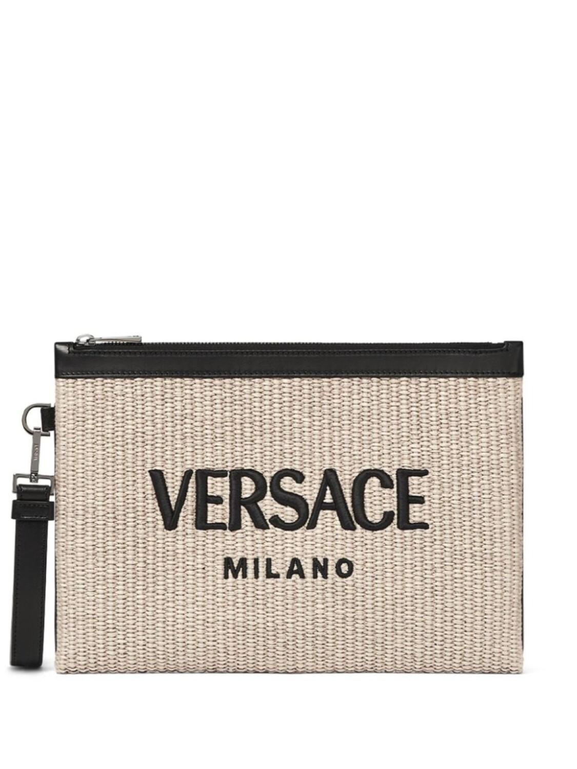 

Versace клатч Milano из рафии, нейтральный цвет