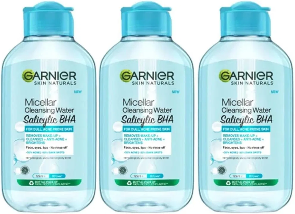 Мицеллярная вода Garnier с салициловой кислотой BHA, 125 мл, набор 3 шт.