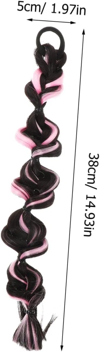 Парик-коса Ipetboom Bubble Braid Ponytail розовый — фото 2